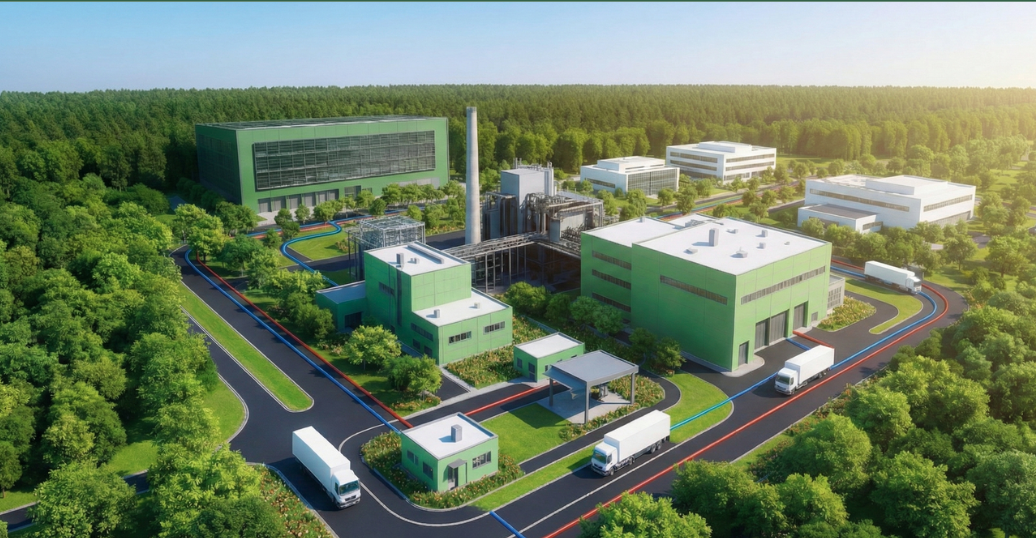 Wizualizacja elektrociepłowni w Kleszczowie